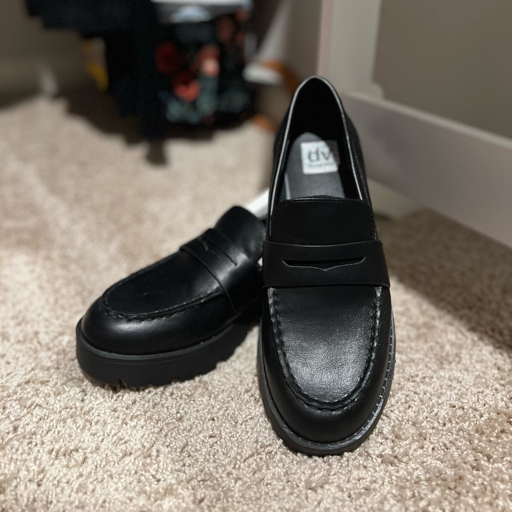 Dolce Vita Chunky Black Loafers